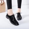 Autumn Women Oxford Flats Shoes 2024 Low Heel Black Retro Student Single Shoes Office Outsole Casual Black Student Leather Shoes