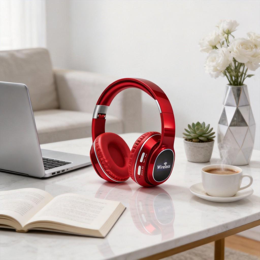 Беспроводные Bluetooth-наушники со светом и глубоким басом для любителей спорта и музыки