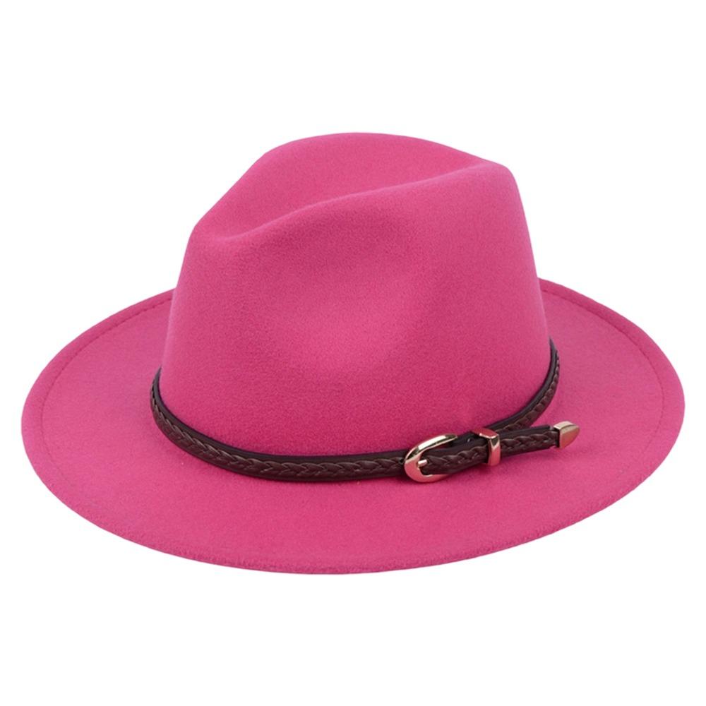 With Belt Buckle Panama Cap Vintage Cowboy Cap Fashion Rancher Hat for Men Women