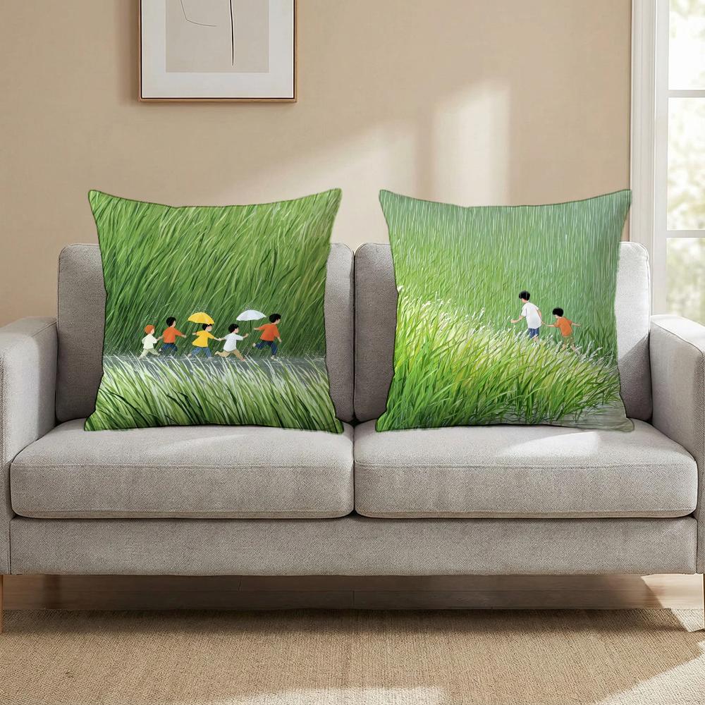 Чехол для подушки с изображением детских воспоминаний, многофункциональный, для дома и автомобиля — двусторонний, мягкий и прочный, подходит для повседневного использования.