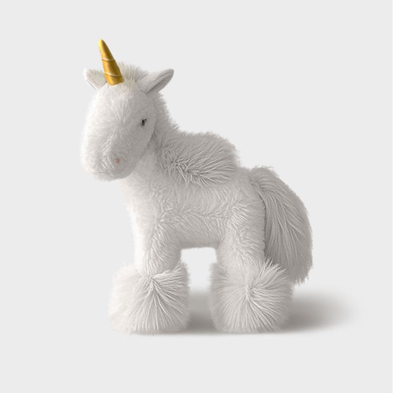 Starry Sky Unicorn Pony Doll Simulation Plush Toy Little White Horse Birthday Gift Female Soothing Doll