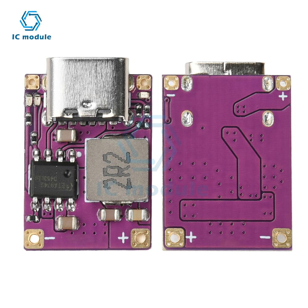 Модуль заряда/разряда Type C Mini DC5V 2.4A Плата защиты зарядки аккумулятора 18650 Li-ion Модуль питания литиевой батареи