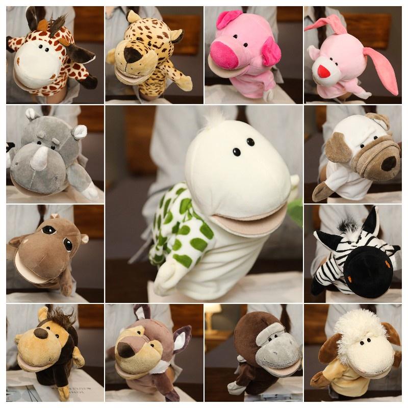 Набор пальчиковых кукол-животных для интерактивного рассказывания историй с волком, кроликом, обезьяной и крокодилом