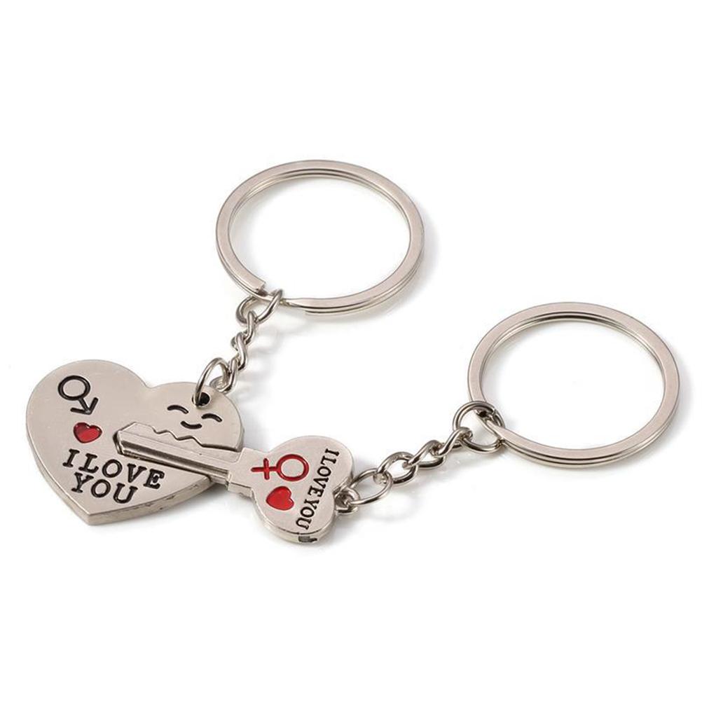 Couple Keychain Zinc Alloy Lovers Heart Shape Keychain Lovers Keychain Pendant Keychain for Couples Lovers Valentine s