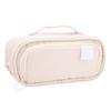 Pencil Bag Large Capacity Pouch with Pull Out Organizer Aesthetic School Office Supplies Beige