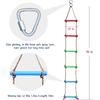 Rainbow Craft 6.6FT Веревка для лазания Лестница ниндзя для детей - Аксессуары для детской полосы препятствий «Воин-ниндзя» - Качели-лестница