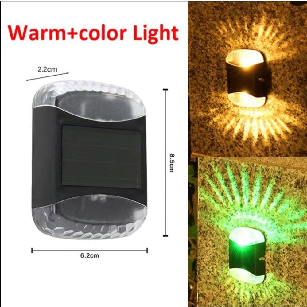 9 шт. светодиодный солнечный настенный светильник, уличный водонепроницаемый солнечный светильник, ограждение, терраса, сад, патио, дорожка, лестница, уличный ландшафт, балкон, украшение