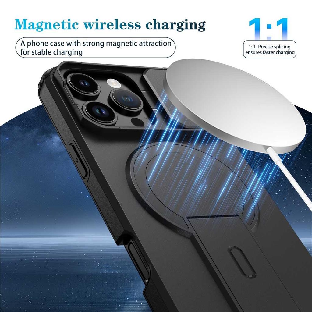 Для iPhone 16 15 14 13 Pro Max Магнитное кольцо-подставка Сдвижная защита объектива камеры Чехол для телефона Для iPhone 16 15 14 Plus 16E
