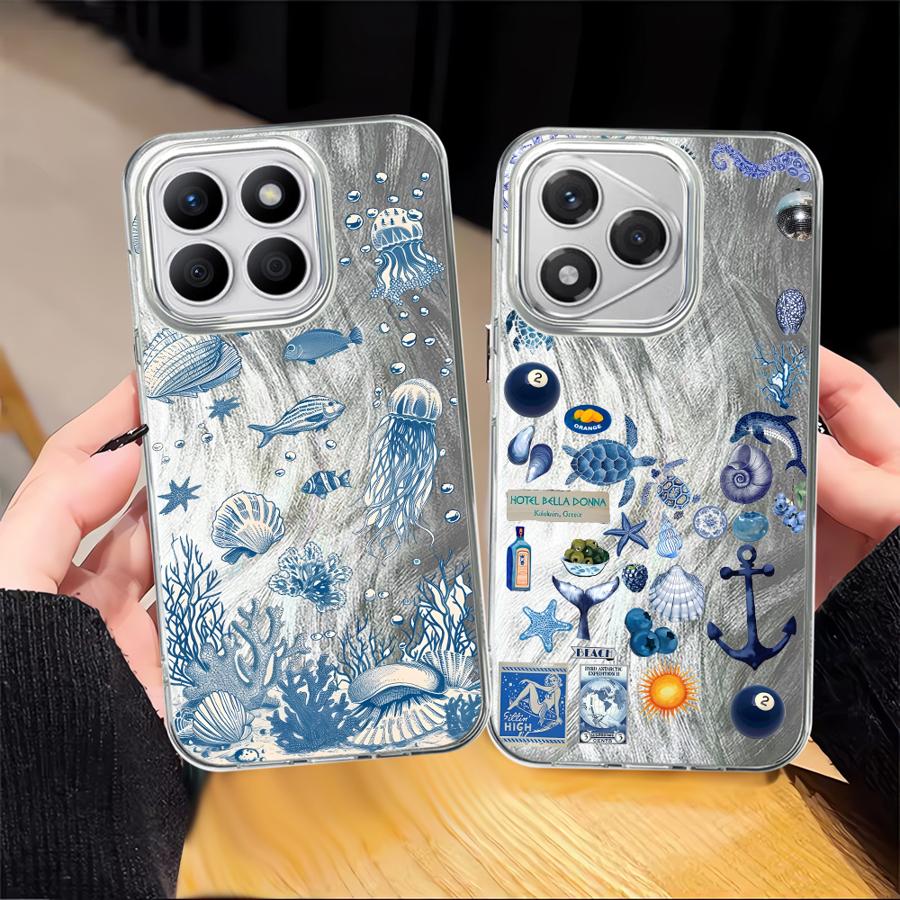 Чехол для телефона 'Морские организмы' для Honor X7b X8a X9c X8c X8b 200 Pro X9a X9b 200 400 Lite Мягкая крышка
