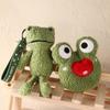 Украшение для школьного рюкзака Креативный брелок для ключей в виде лягушки Кошелек для монет Брелок для рюкзака Плюшевая игрушка Ключная пряжка