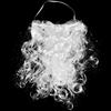 White Santa Claus Beard Adjustable Fake Curly Costume Prop Christmas Theme Dress Up Accessory Holiday Party Supplies for Adults
