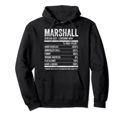Marshall Nutrition Персонализированная футболка Забавные факты об имени Толстовка