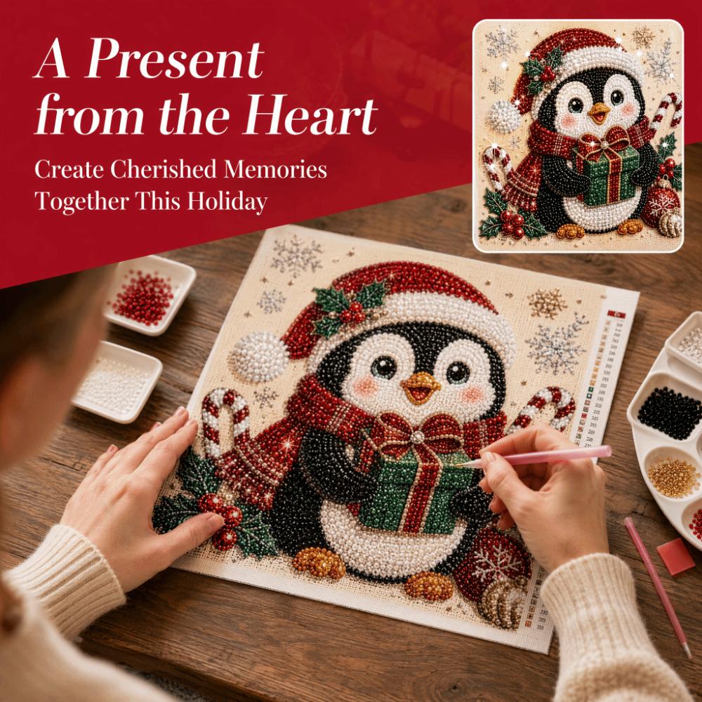 Wall Art Diamond Painting Kit Relaxing Activity DIY Craft Kit Christmas Holiday Decor