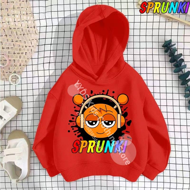 Hot Game Incredibox Sprunki Hoodie for Kids Hoody Sweatshirts for Teen Boys Cartoon Coats for Girls, Casual Outerwear for Baby