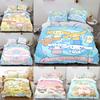Sanrio Pom Pom Purin Cinnamoroll Bedding Sets Comforter Quilt Bed Cover Duvet Cover Pillow Case 2-3 Pieces Sets for Kids Adult