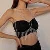 Exaggerated Beach Bikini Sexy Body Chain Fashionable Metal Tassel Diamond Temperament Chest Chain