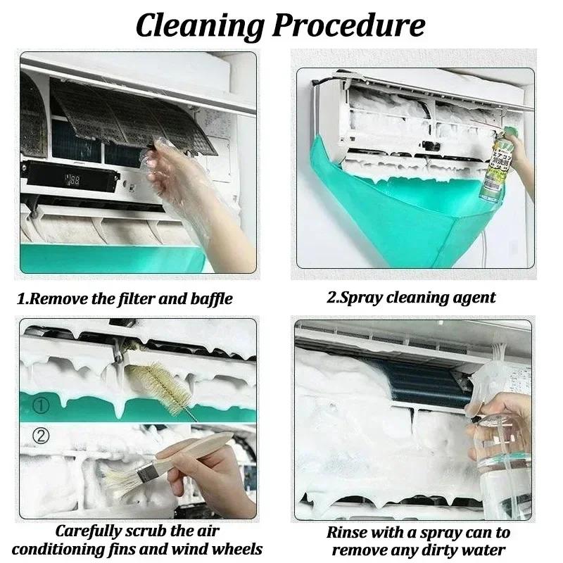 Split Air Conditioner Cleaning Kit Waterproof Drain Cover Washing Air Conditioner Clean Bag Ac Aircon Cleaner Set Cleaning Tool