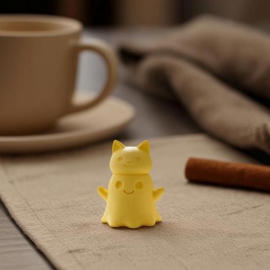 3D-печатные украшения, форма кота-призрака, добавят атмосферу Хэллоуина, настольное украшение, фигурка для дома и офиса