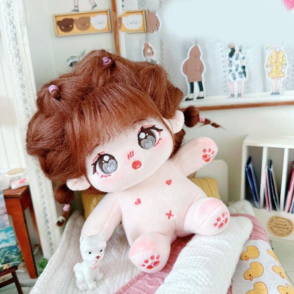 Модная плюшевая 20-сантиметровая хлопковая кукла, мягкая набивная, можно придать А-образную форму, куклы для переодевания, мультяшная аниме, милая плюшевая игрушка