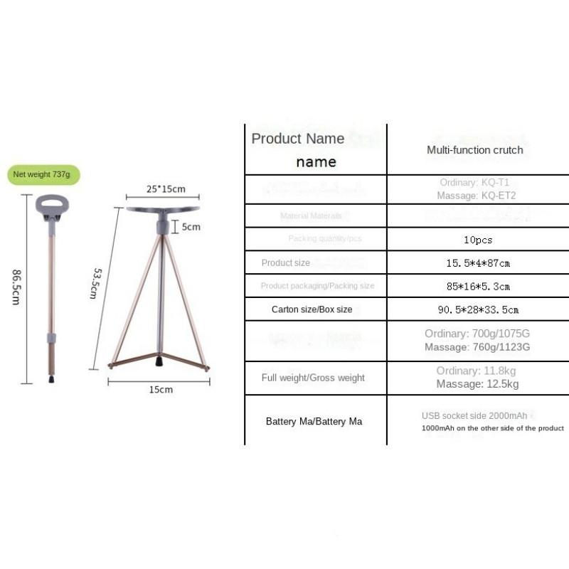 Стул-костыль Складной Пожилой Трость-стул Портативный Треккинг Пеший туризм Складной стул Многофункциональная трость-стул