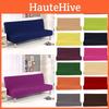 Bed Solid Sofa Cover Home Folding Armless Elastic Fabric Futon Replacement Cover