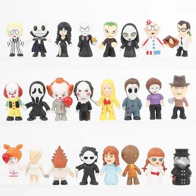 24 шт./комплект Персонажи фильмов ужасов V for Vendetta Чаки Фредди Джейсон Страшный Пила ПВХ Фигурки Действия Игрушки
