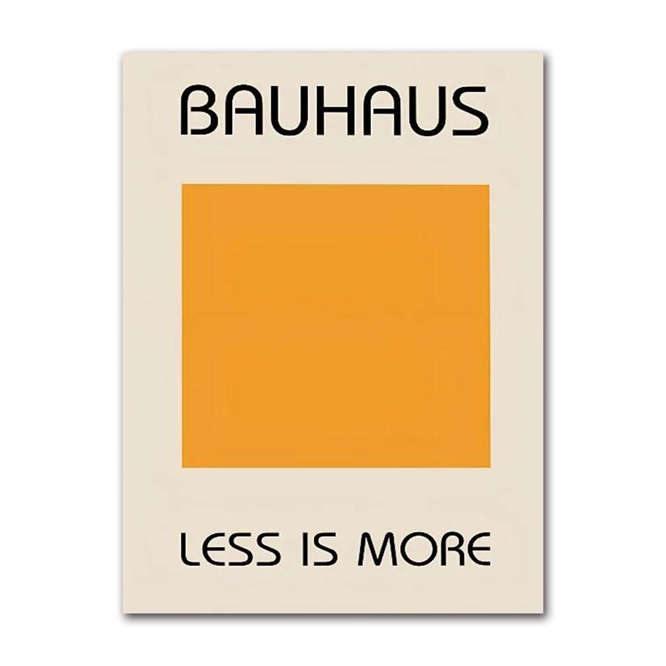 Nordic Striped Bauhaus Abstract Geometric Line Art Poster, Self-Adhesive Waterproof Wall Sticker for Cafe & Bar Room Decor