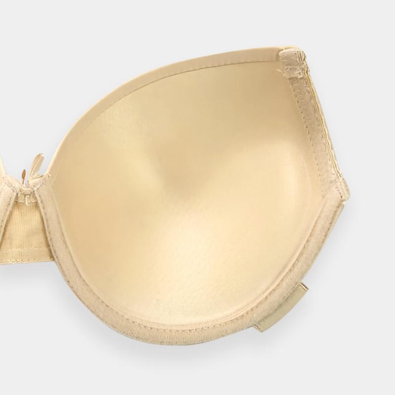 Women Strapless Invisible Bra Party Wedding Dress Backless Wire Push Up Bras 70-85 B C Cup Underwear Pure Color Lingerie