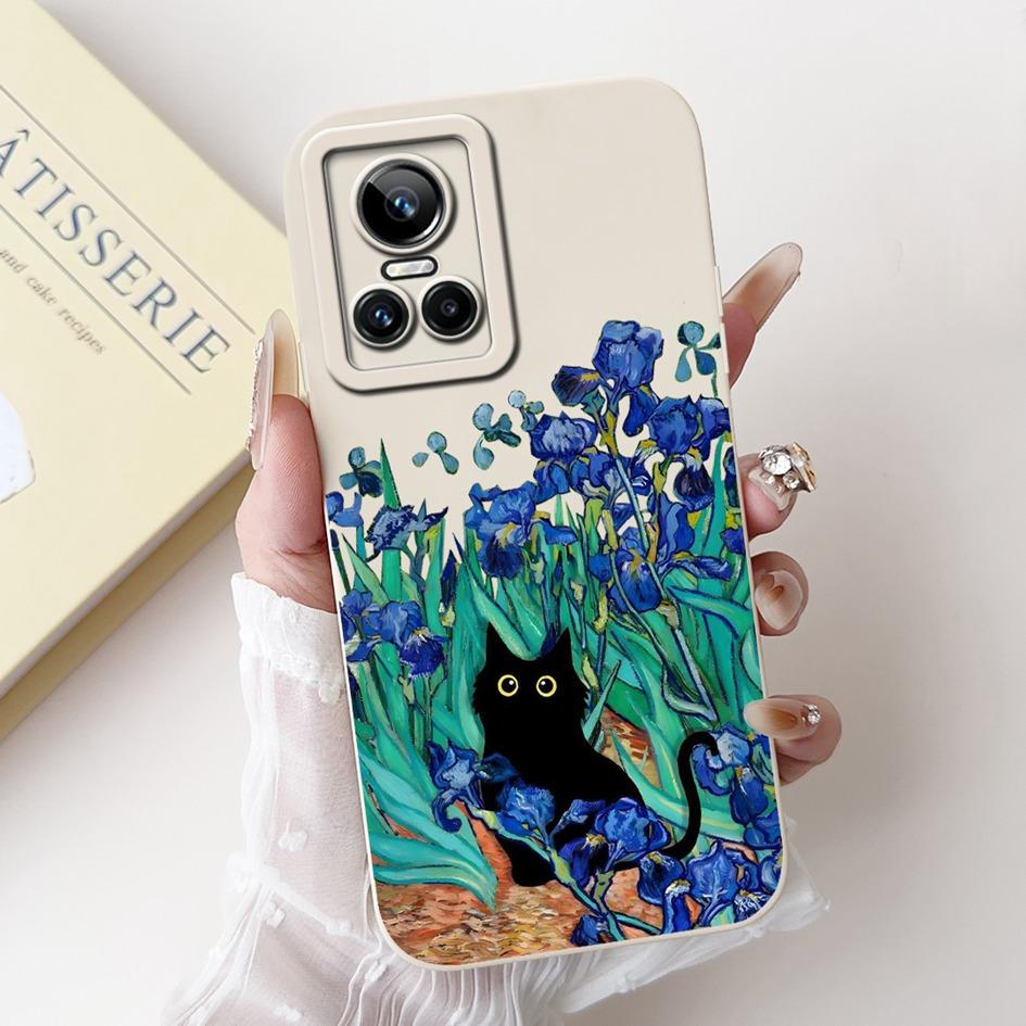 Чехол для Realme GT Neo 3 RMX3561 RMX3560 Ударопрочный Чехол Модный Тюльпан Мягкий Силикон Матовый Чехлы для Телефона Для Realme GT Neo3 Coque