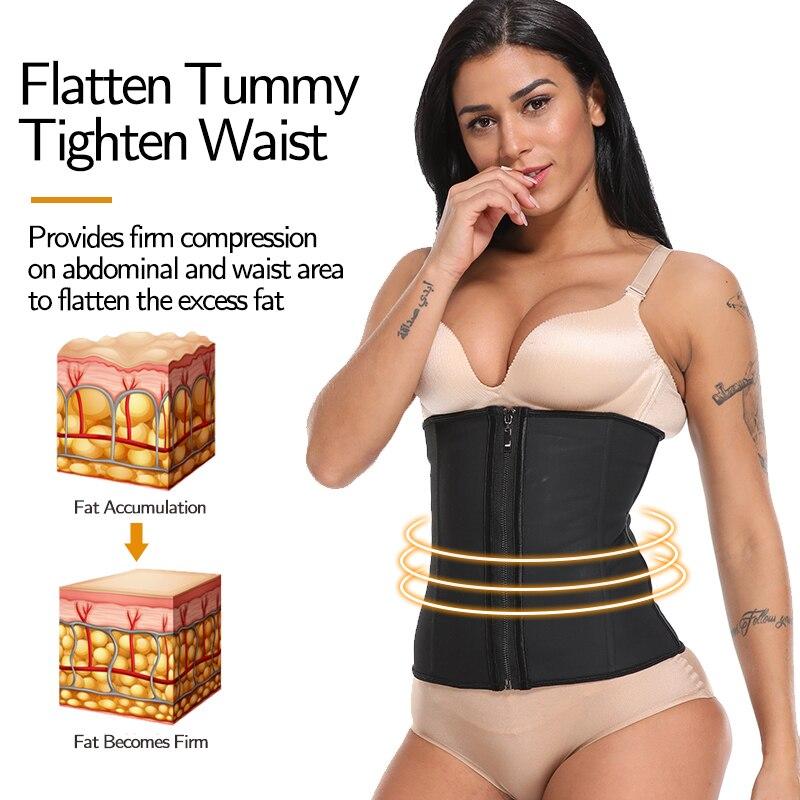 Latex Waist Trainer Cincher Corset for Women Weight Loss Shaper Belly Trimmer Belt Sauna Sweat Girdle Slimming Modeling Straps