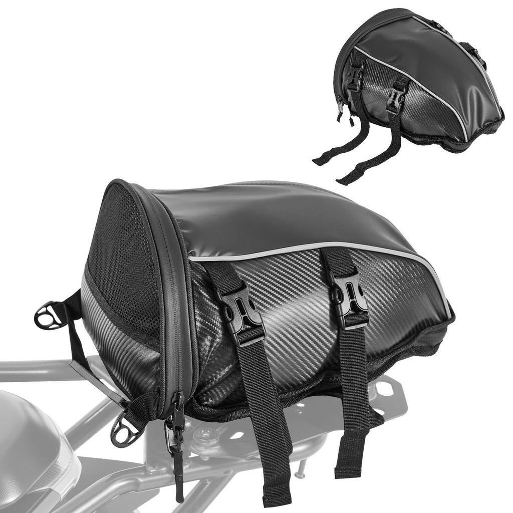 Motorcycle Tail Bag, 10 L Motorcycle Rear Seat Bag with Waterproof Rain Cover, Outdoor Sports Motorbike Luggage Storage Trunk Rack Backpack Handbag