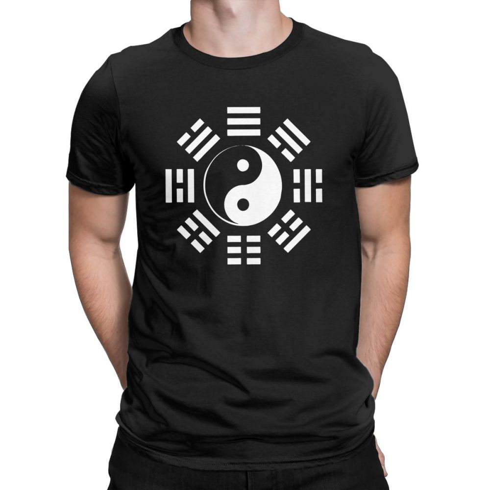 Men Yin Yang Tshirt Ching Kungfu Art Chinese T Shirt Tai Chi 100 Cotton Clothing Awesome Short Sleeve Tees Best Gift TShirt