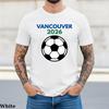 Футболка Vancouver 2026 | Минималистичная футболка для фаната футбола | Сувенир с футбольного турнира в Канаде | Спортивное мероприятие в Ванкувере Подарок для фанатов