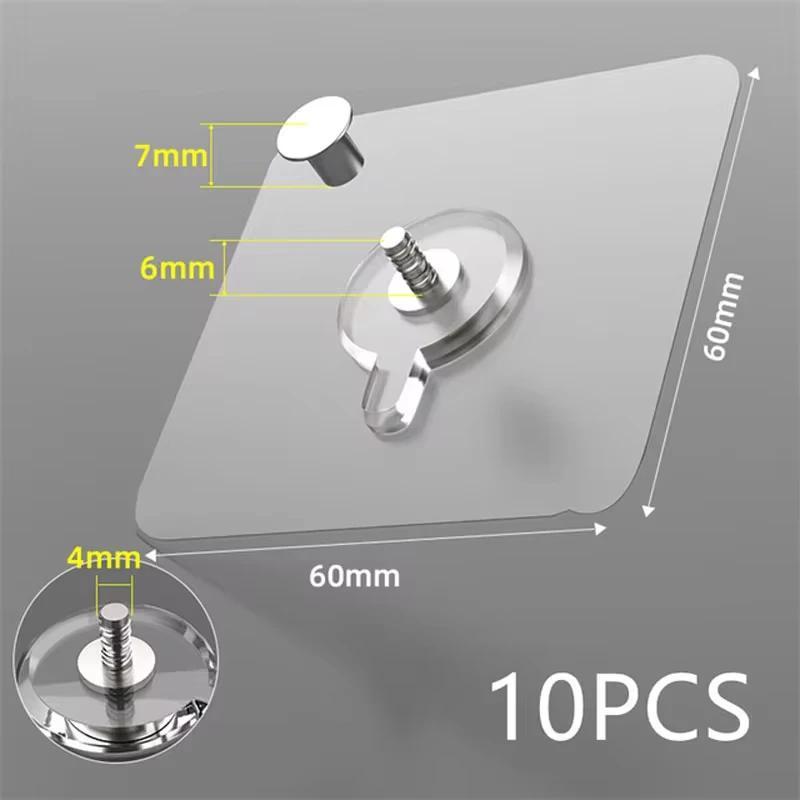 10 шт. крючки для фоторамок, стеллаж для хранения, держатели для винтов, дверная вешалка, самоклеящиеся многофункциональные гаджеты, органайзер, кухонные принадлежности