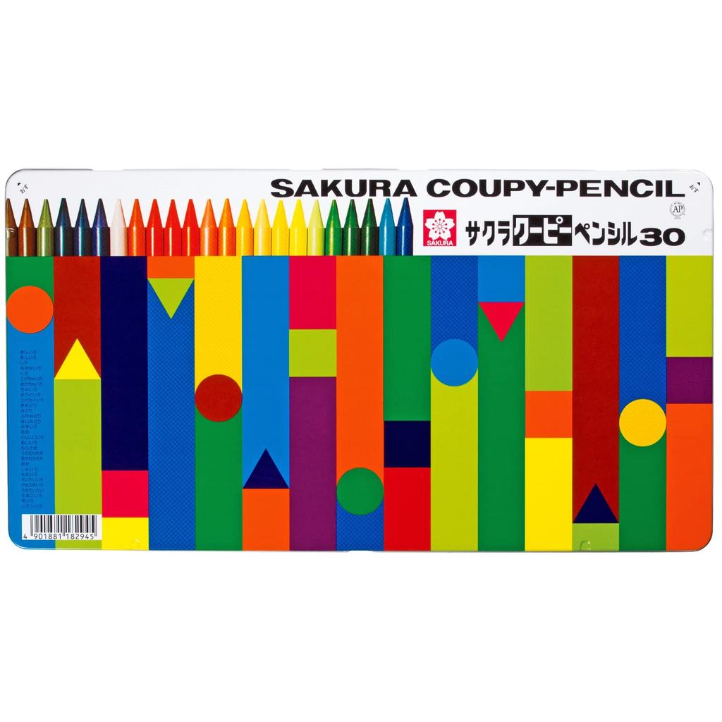 Sakura Craypas Coupy Colored 30 in a Tin Case Pencils, Colors, (FY30)