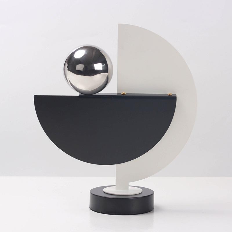 Nordic Simple Light Luxury Round Ball Marble Decorations Model House Home Living Room Desktop Coffee Table Metal Decorative Decorations