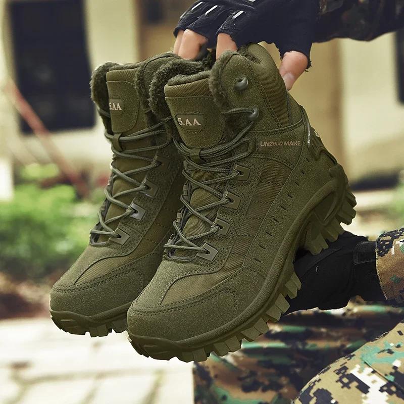 New Men Tactical Boots Waterproof Anti-Slip Safety Hunting Hiking Shoes Brand Unisex Male Army Boot Motorcycle Climbing Shoes