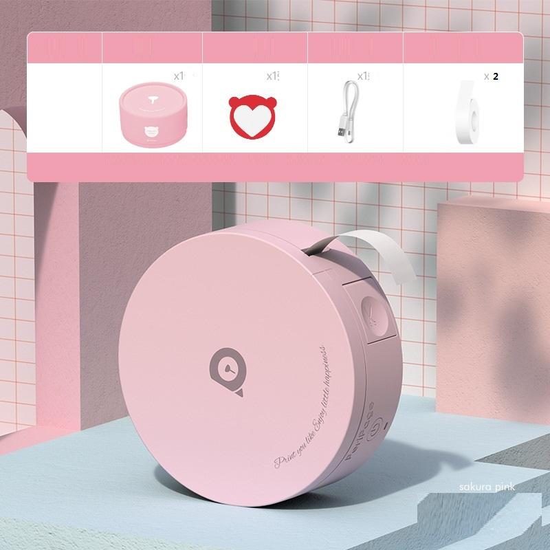 Бесчернильный мини-термопринтер для этикеток, беспроводная Bluetooth-машина для изготовления этикеток для мобильного телефона, печать этикеток + 2 рулона бумаги
