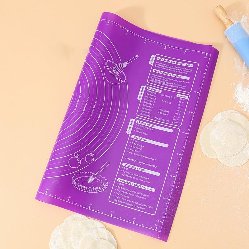 Large Kneading Dough Mat Silicone Table Mats Pad Sheet Baking Mat Pizza Cake Dough Maker Non-Stick Pastry Rolling Pad Bakeware