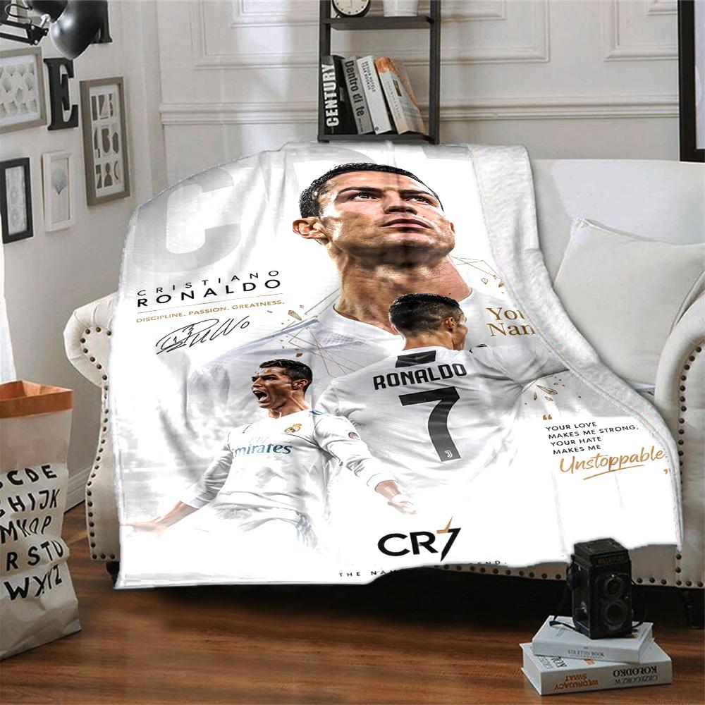 Cristiano Ronaldo (6) Personalized Name Blanket Multi-purpose Personalized Blanket Soft Warm Cozy for Chair Livingroom Couch Picnics