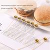 100/200Pcs-Disposable Bamboo Skewer Pearl Cocktail Buffet Food Hamburger Garnish Fruit Forks For Wedding Birthday Party Decor
