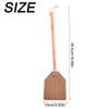 Double-sided Leather Fly Swatter Brown Leather With Beech Wood Long Handle Fly Killer Mosquito Swatter For Home Garden