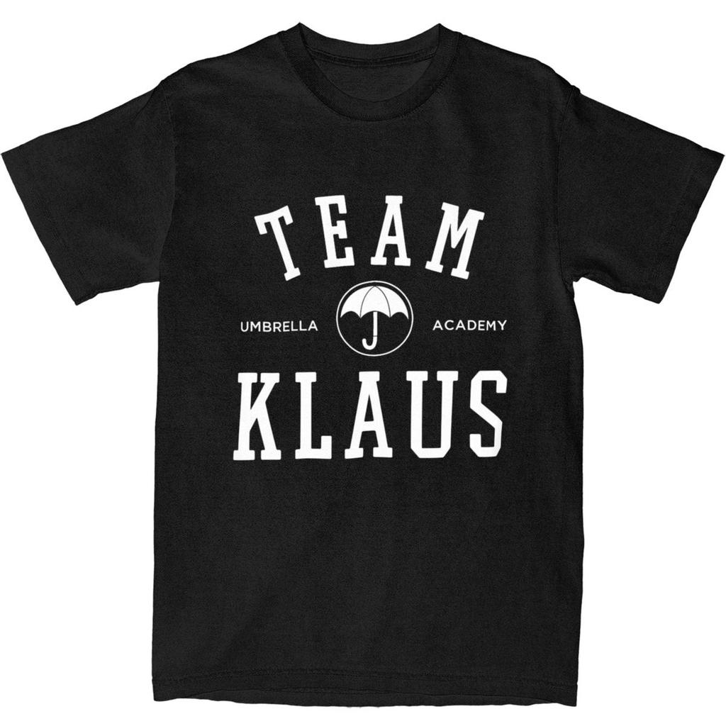 TEAM KLAUS THE UMBRELLA ACADEMY Футболка Летняя Уличная Одежда Футболки Хлопок Модная Крутая Футболка Для Мужчин С Коротким Рукавом Повседневная К...