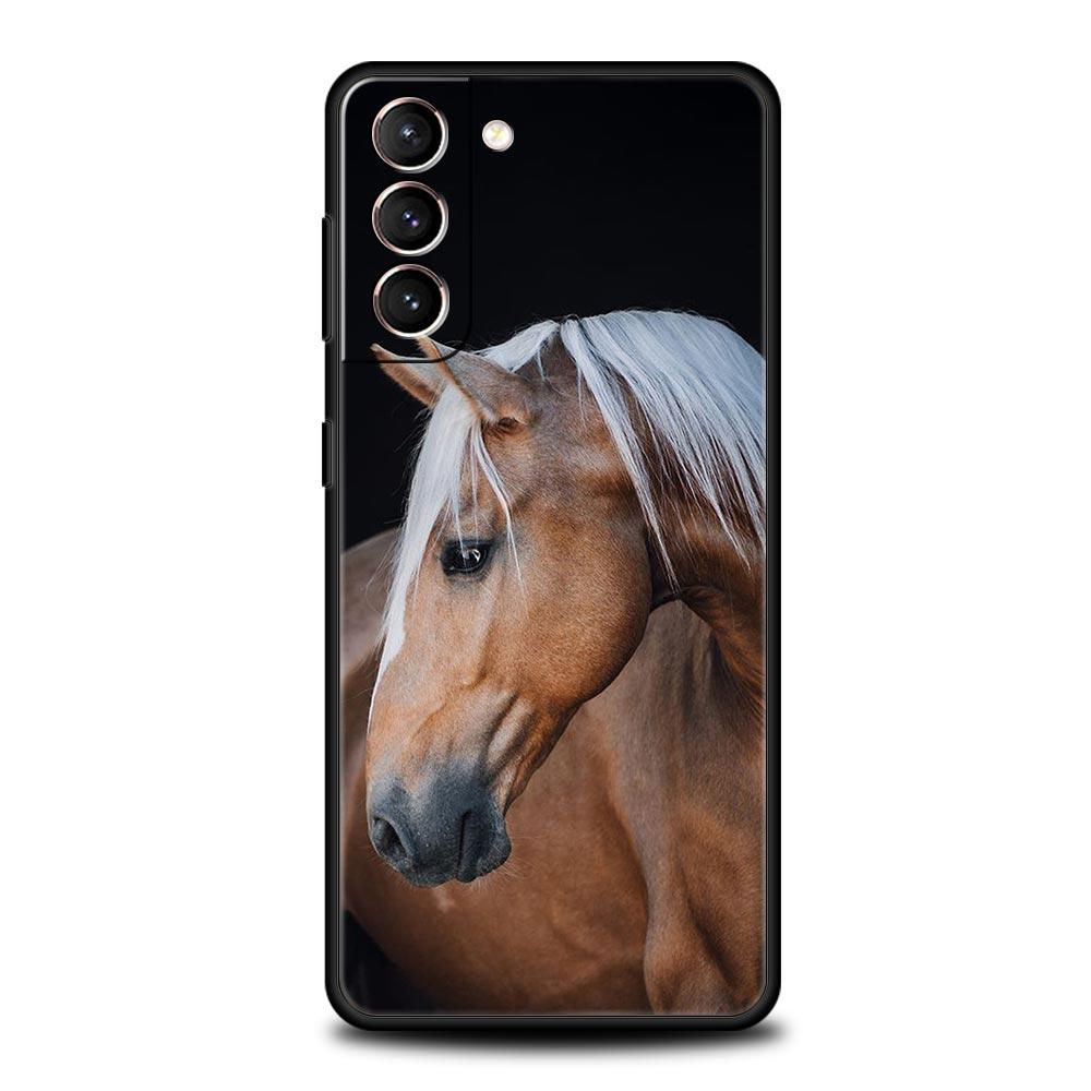 Чехол для телефона с изображением животного-лошади для Samsung Galaxy S26 S25 S24 S23 S22 S20 S21 FE Ultra S25 Edge Plus 5G Мягкий ТПУ Чехол Fundas Capas Сумка