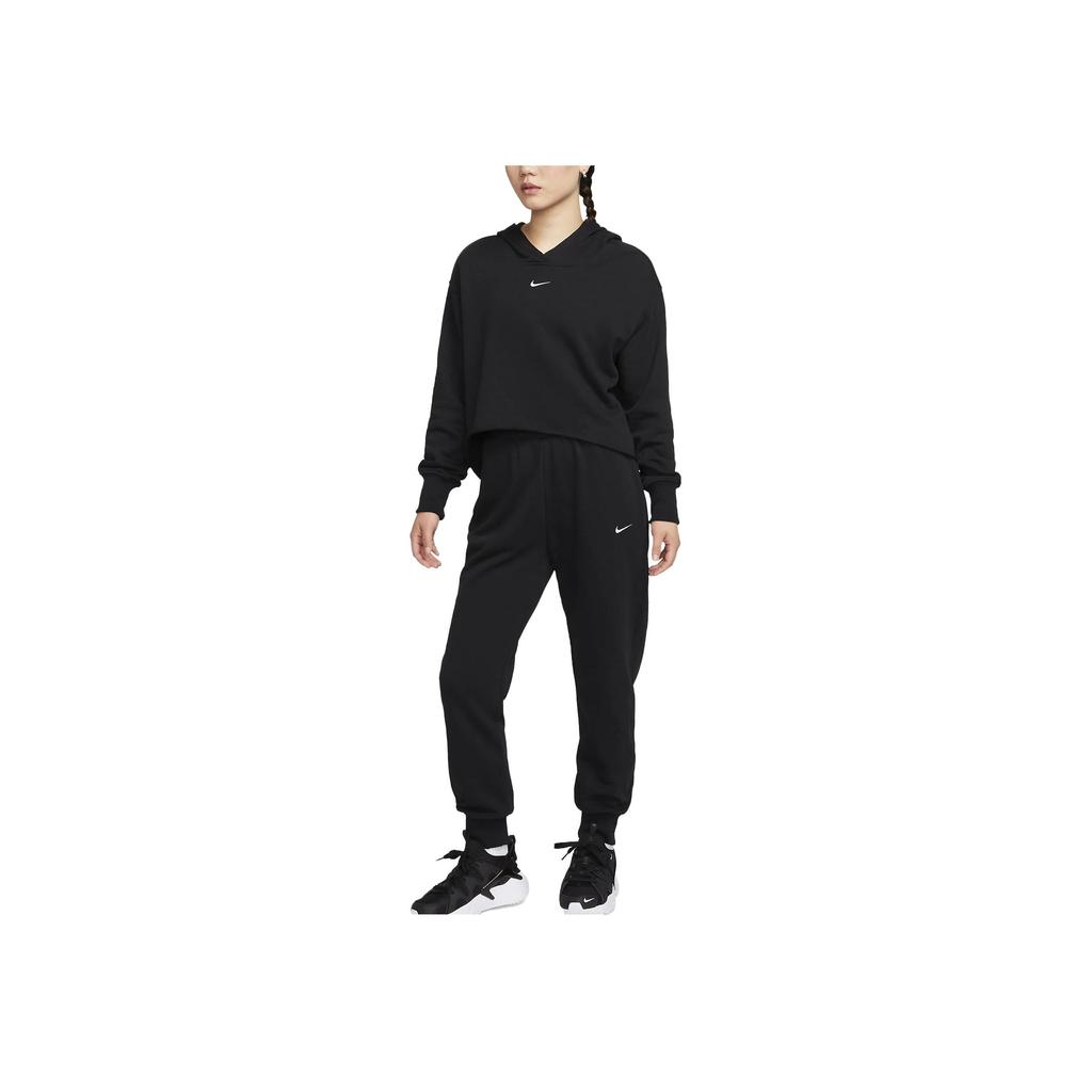 Nike Однотонные облегающие спортивные штаны Jogger Knit с высокой талией, женские плавки, черные FB8269-010