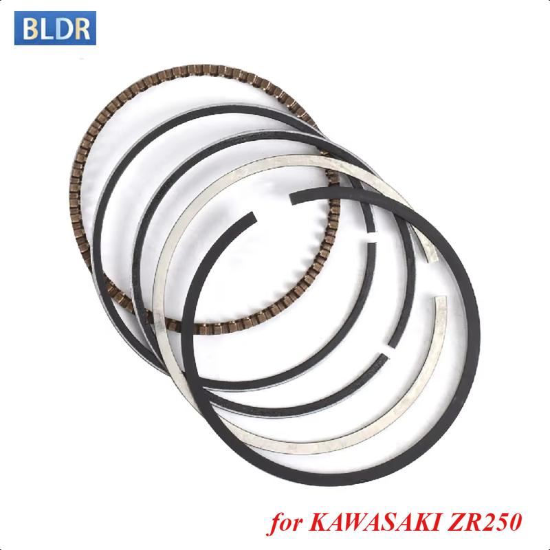 49mm 250cc Motorcycle Engine 4 Cylinder Piston Rings Kit for KAWASAKI ZR250 Balius 2000 ZXR250 1991-1998 ZR ZXR 250 Ring Set