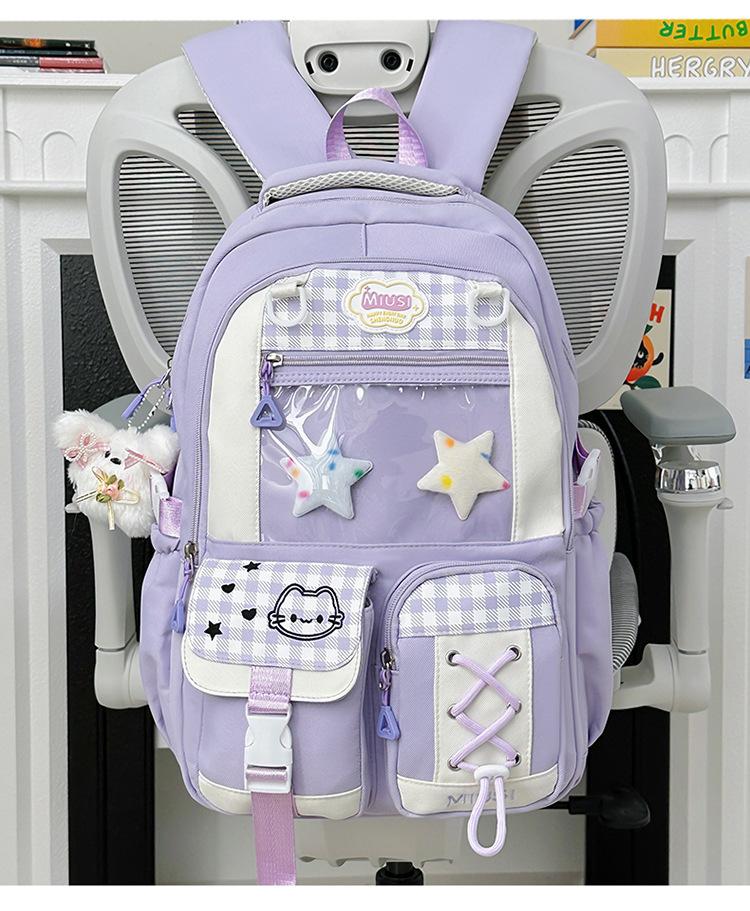 Стиль Schoolbagins милый студенческий рюкзак прозрачная сумка для пенала легкий студенческий рюкзак большая вместимость сумка для пенала двумерный элемент