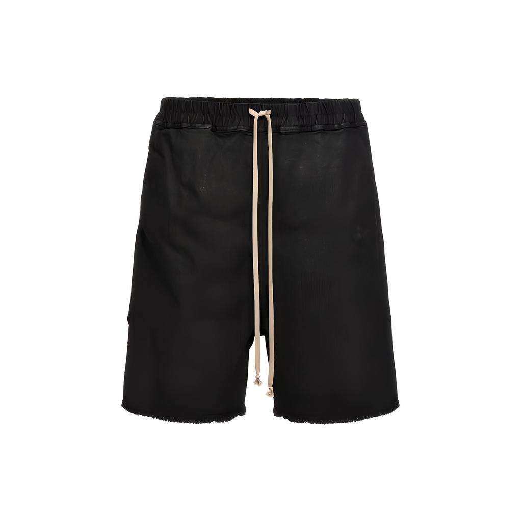 RICK OWENS Длинные боксеры шорты из вощеного денима Мужские RR01D3310SBW-99