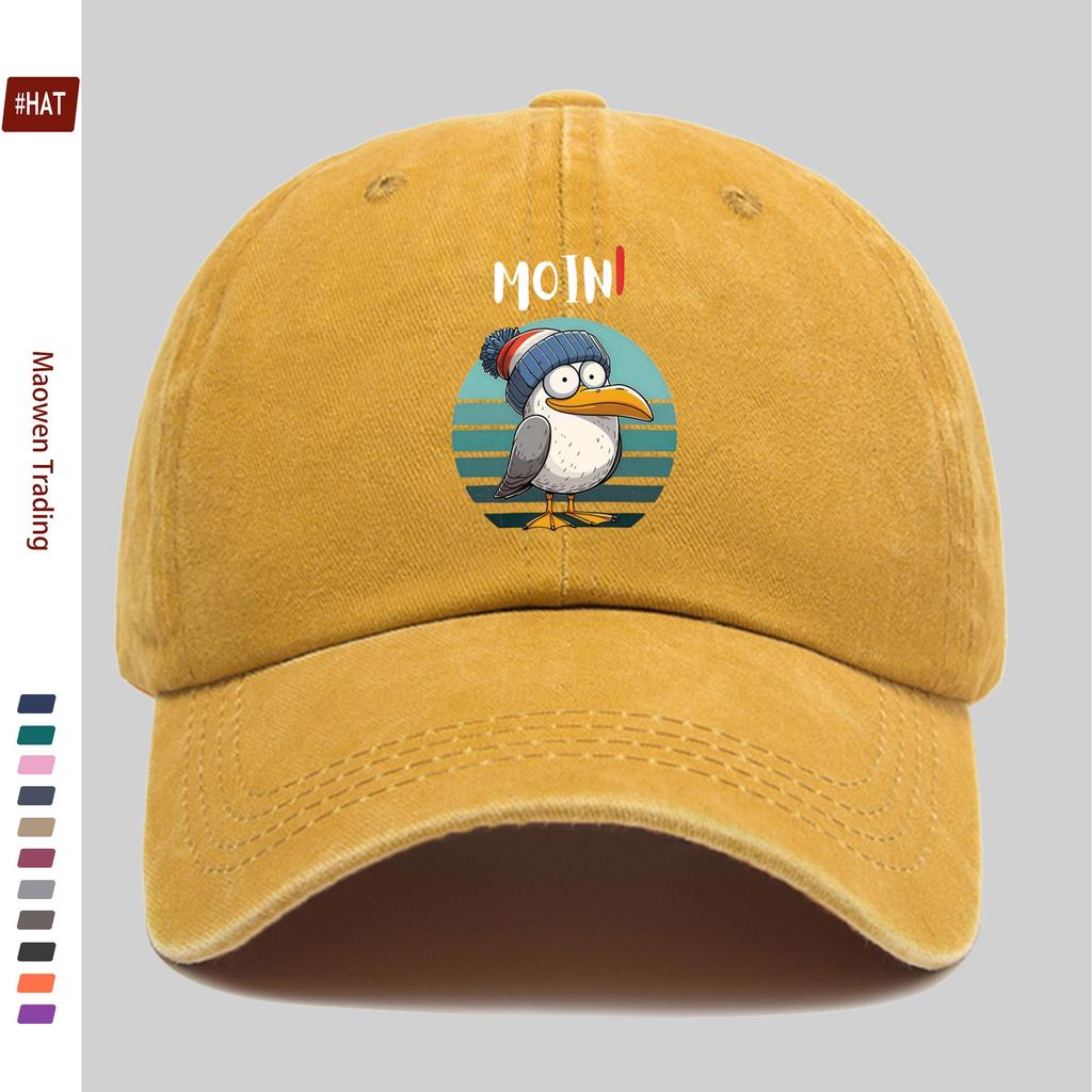 pc MOIN Seagull Print Trucker Cap for Men Women Adjustable Buckle Strap Lightweight Vintage Baseball Hat with Seagull Sui