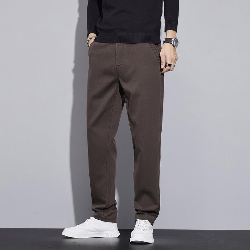 Весенне-осенние брюки для мужчин, маленькие прямые универсальные повседневные брюки